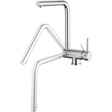 Carregar imagem no visualizador da galeria, Torneira de Cozinha Puro Chrome para Janela. Misturador de cozinha basculante para janela com bica em L. Produzida pela Rubinetteria I Crolla, a Puro é uma torneira de cozinha com garantia de fabricação italiana.
