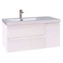 Carica l&#39;immagine nel visualizzatore di Gallery, Mobile Bagno Sospeso Bianco 100 Specchio Mensole Lampada MOOD-100
