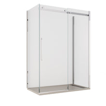 Carregar imagem no visualizador da galeria, Box de chuveiro deslizante de vidro transparente Euclide 4.0 de 8 mm com três lados 
