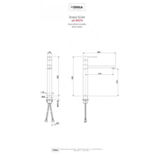 Carregar imagem no visualizador da galeria, Torneira misturadora de cozinha Slim Square Chrome
