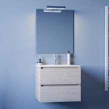 Carica l&#39;immagine nel visualizzatore di Gallery, Mobile Bagno Sospeso Bianco 60 Cm Con Specchio ALBA-60
