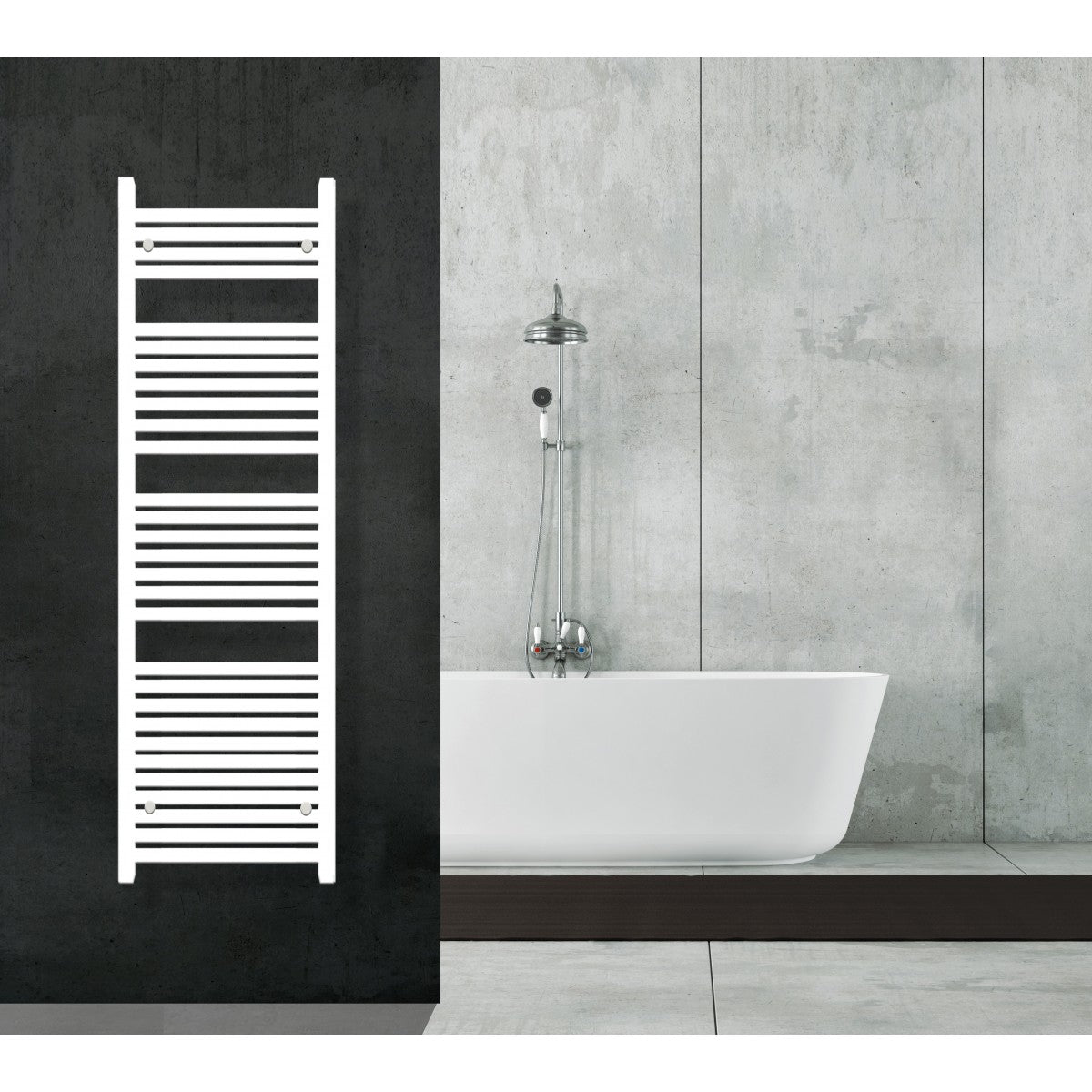 Aquecedor de Toalhas Radiador 150x50 Branco Distância Central 45 cm 