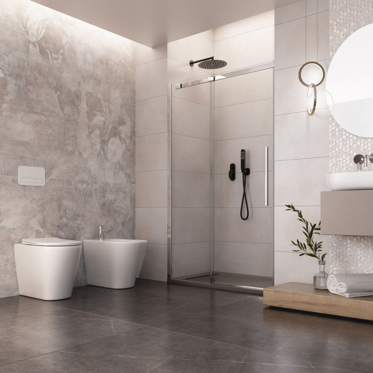 Vaso Wc Bidet Coppia Sanitari Filo Muro Senza Brida | Oceano