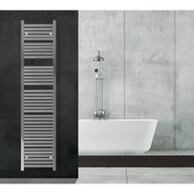 Carregar imagem no visualizador da galeria, Aquecedor de toalhas para radiador 180x50 cromado distância central 45 cm
