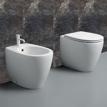 Carica l&#39;immagine nel visualizzatore di Gallery, Sanitari A Parete Filo Muro Con Scarico Traslato ICE Senza Brida
