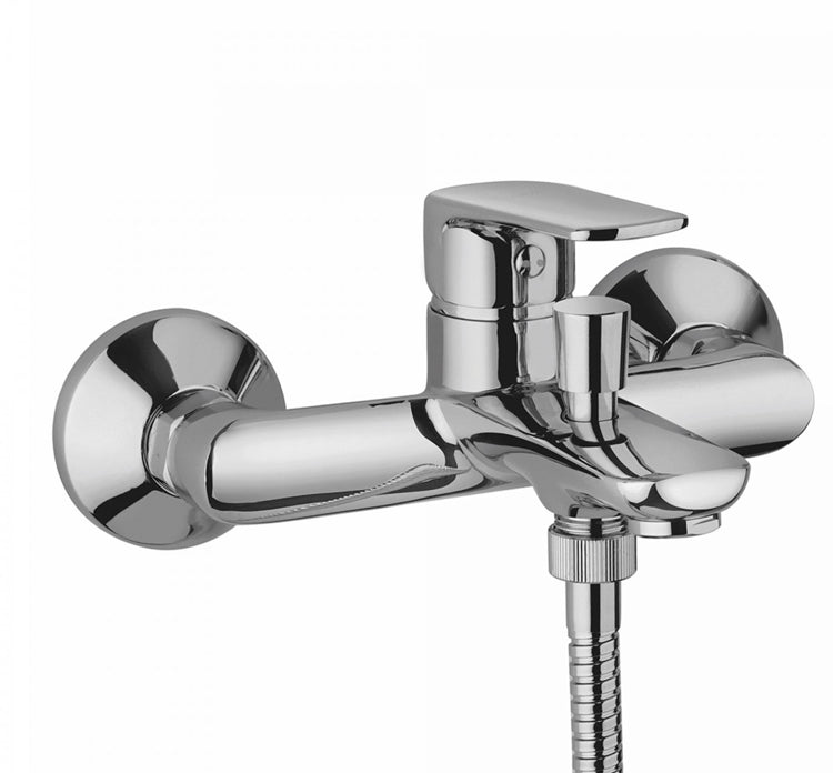 Gruppo Vasca Esterno Da Incasso Con Kit Doccia Cromato | Funky