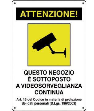 Placa de vigilância por vídeo de alumínio