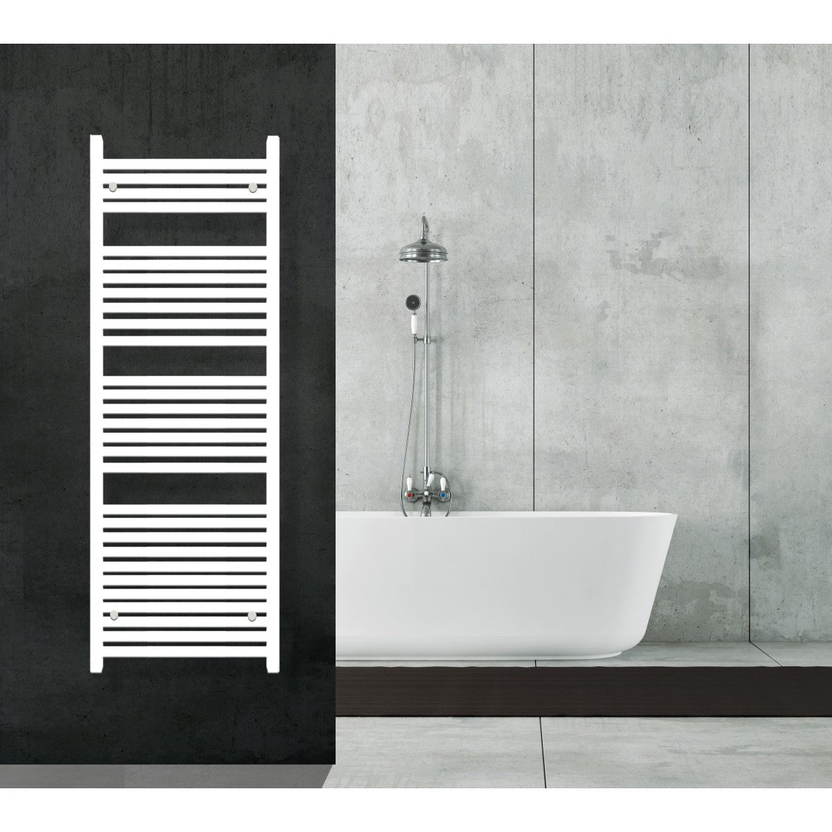 Aquecedor de Toalhas Radiador 150x60 Branco Distância Central 55 cm 