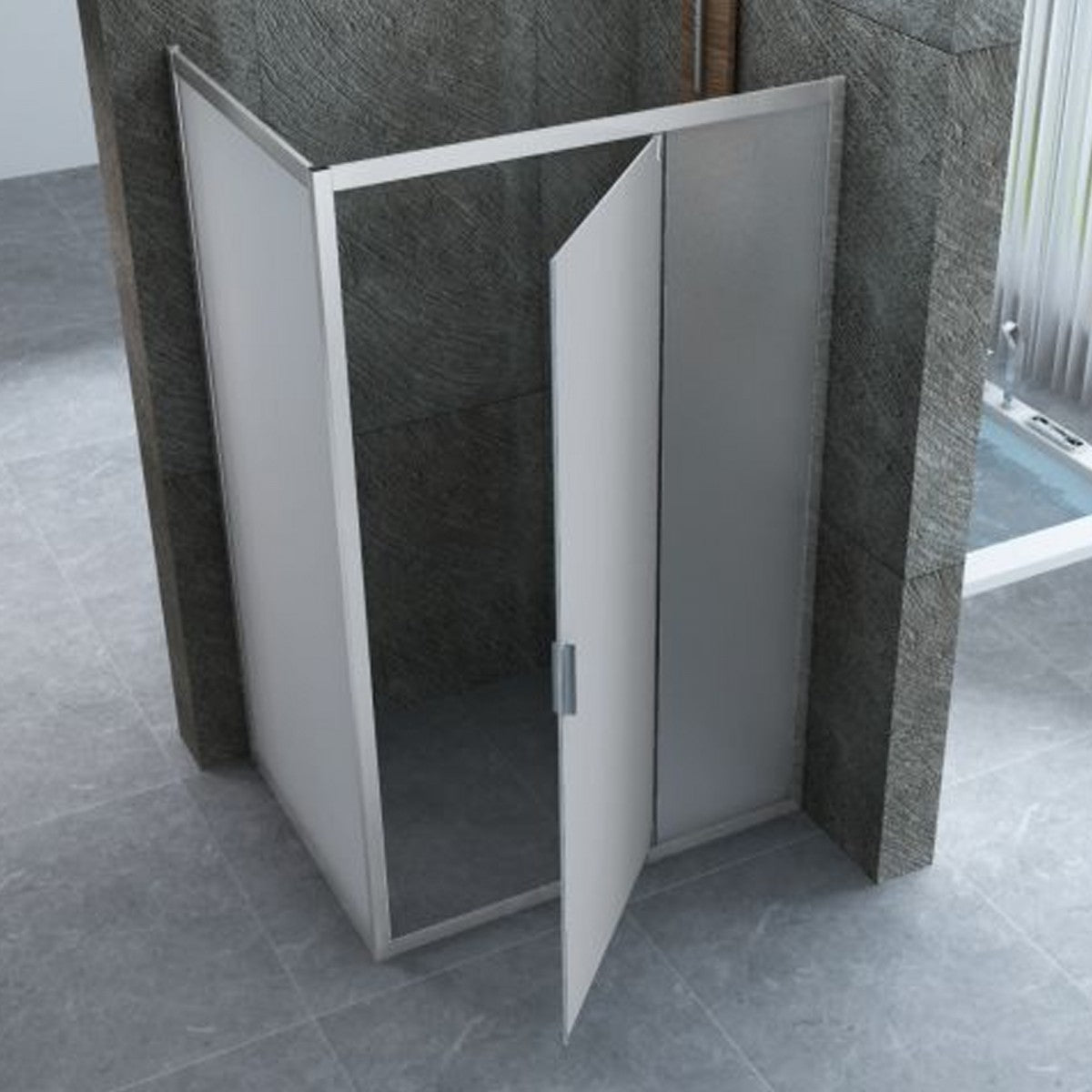 Box Doccia Due Lati Battente JADE Opaco Porta Con Movimento Interno O Esterno
