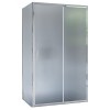 Carregar imagem no visualizador da galeria, Box de banho de dois lados com porta de correr em vidro fosco de 6 mm H195 AGATA
