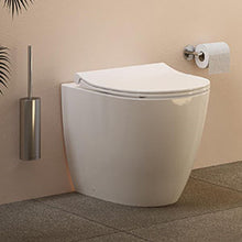 Carica l&#39;immagine nel visualizzatore di Gallery, Coppia Sanitari Filomuro Con Sedile Wc Traslato Softclose SENTO
