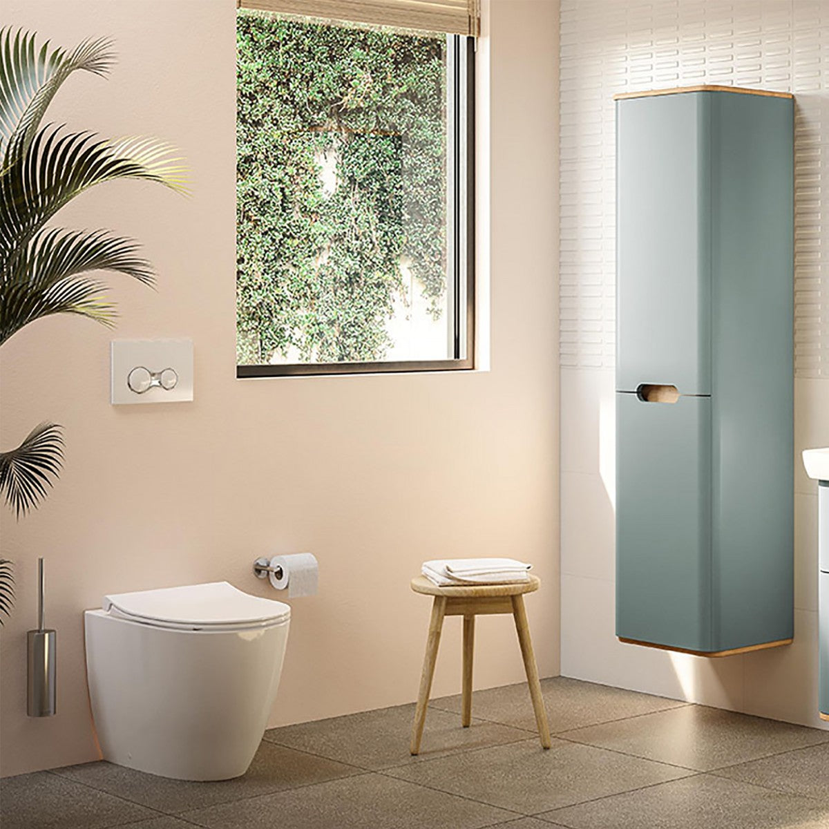 Coppia Sanitari Filomuro Con Sedile Wc Traslato Softclose SENTO