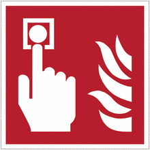 Carregar imagem no visualizador da galeria, Placas de alarme de incêndio ISO 7010 “Botão de alarme de incêndio 15x20”
