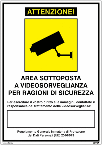 Placa de vigilância por vídeo -