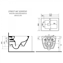 Carregar imagem no visualizador da galeria, Assento sanitário de cerâmica suspenso, bidê, par | Street
