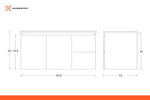Carica l'immagine nel visualizzatore di Gallery, Mobile bagno sospeso 100 cm bianco lucido
