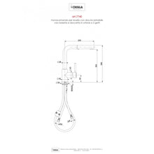 Carregar imagem no visualizador da galeria, Torneira misturadora de cozinha Harry Chrome com chuveiro retrátil
