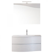 Carregar imagem no visualizador da galeria, Mood-762 Armário de banheiro suspenso em madeira de lariço branco de 90 cm
