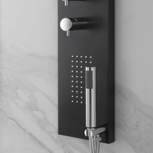 Carregar imagem no visualizador da galeria, Coluna de chuveiro de hidromassagem Black Spa Flat
