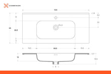 Carica l'immagine nel visualizzatore di Gallery, Mobile bagno sospeso 100 cm bianco lucido
