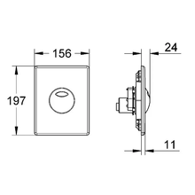 Carica l'immagine nel visualizzatore di Gallery, Piastra di azionamento Grohe skate dual-flush bianco
