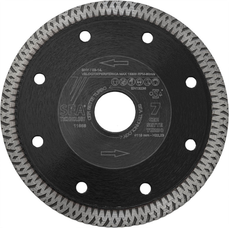 DISCO DIAM.CER SETTE TURBO d.115 sf