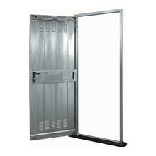 Carregar imagem no visualizador da galeria, PORTA CANTINA zincata c/telaio e serratura 90x200

