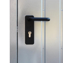 Carregar imagem no visualizador da galeria, Porta de adega galvanizada com moldura e fechadura 70x180 
