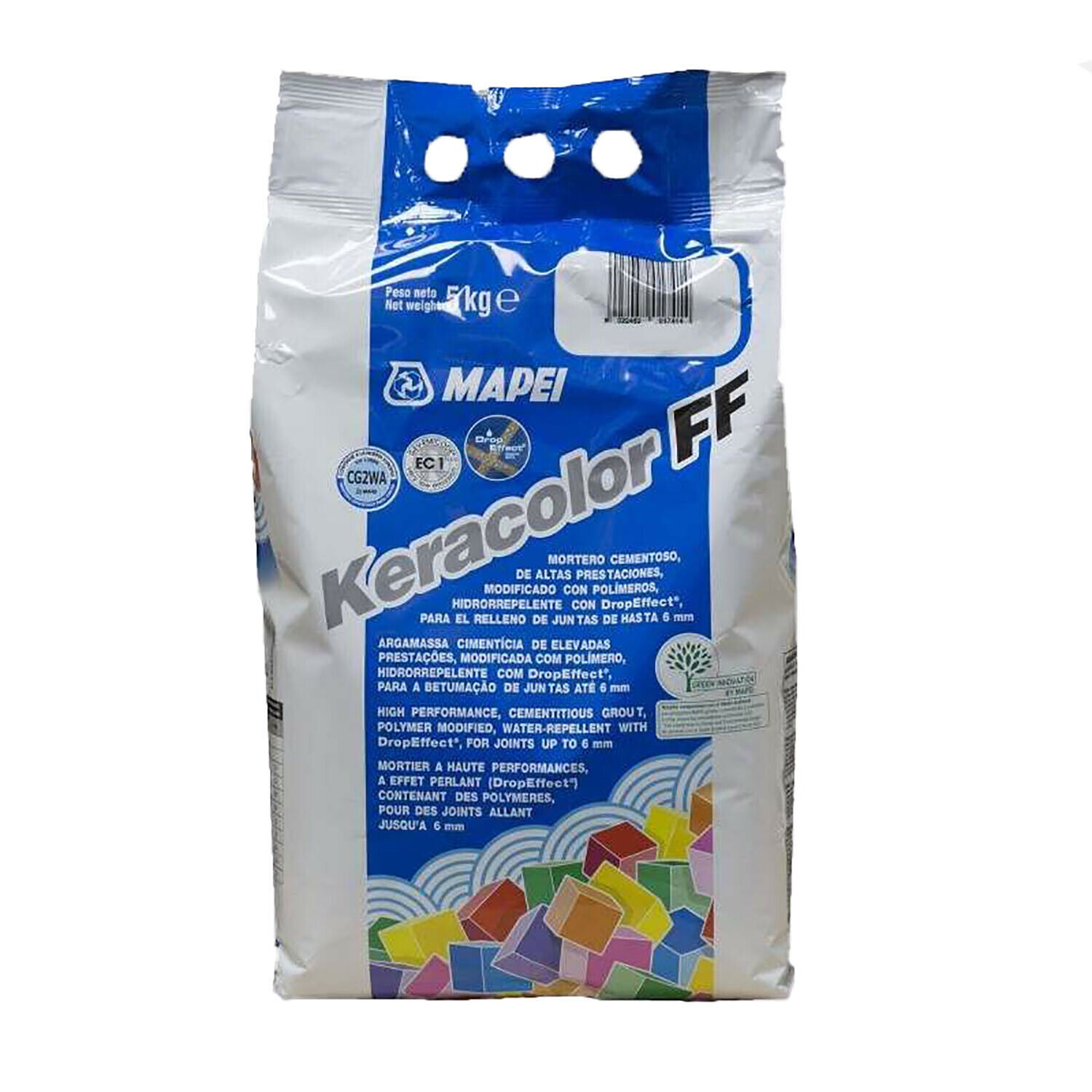 MAPEI Keracolor FF 113 argamassa de cimento cinza para juntas até 6 mm 5 kg