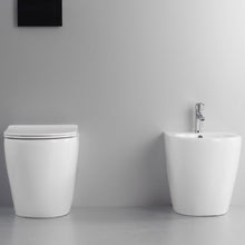 Carica l&#39;immagine nel visualizzatore di Gallery, Sanitari A Pavimento Filo Muro Colore Bianco Serie Hula
