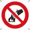 Carregar imagem no visualizador da galeria, Placa de Proibição, Não Use Água para Apagar Incêndios Aqui, Alumínio, Vermelho/Branco, Italiano
